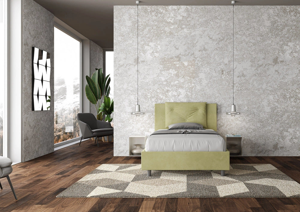 Letto 1 Piazza e Mezzo 120x190 cm Senza Rete Appia Tè Verde