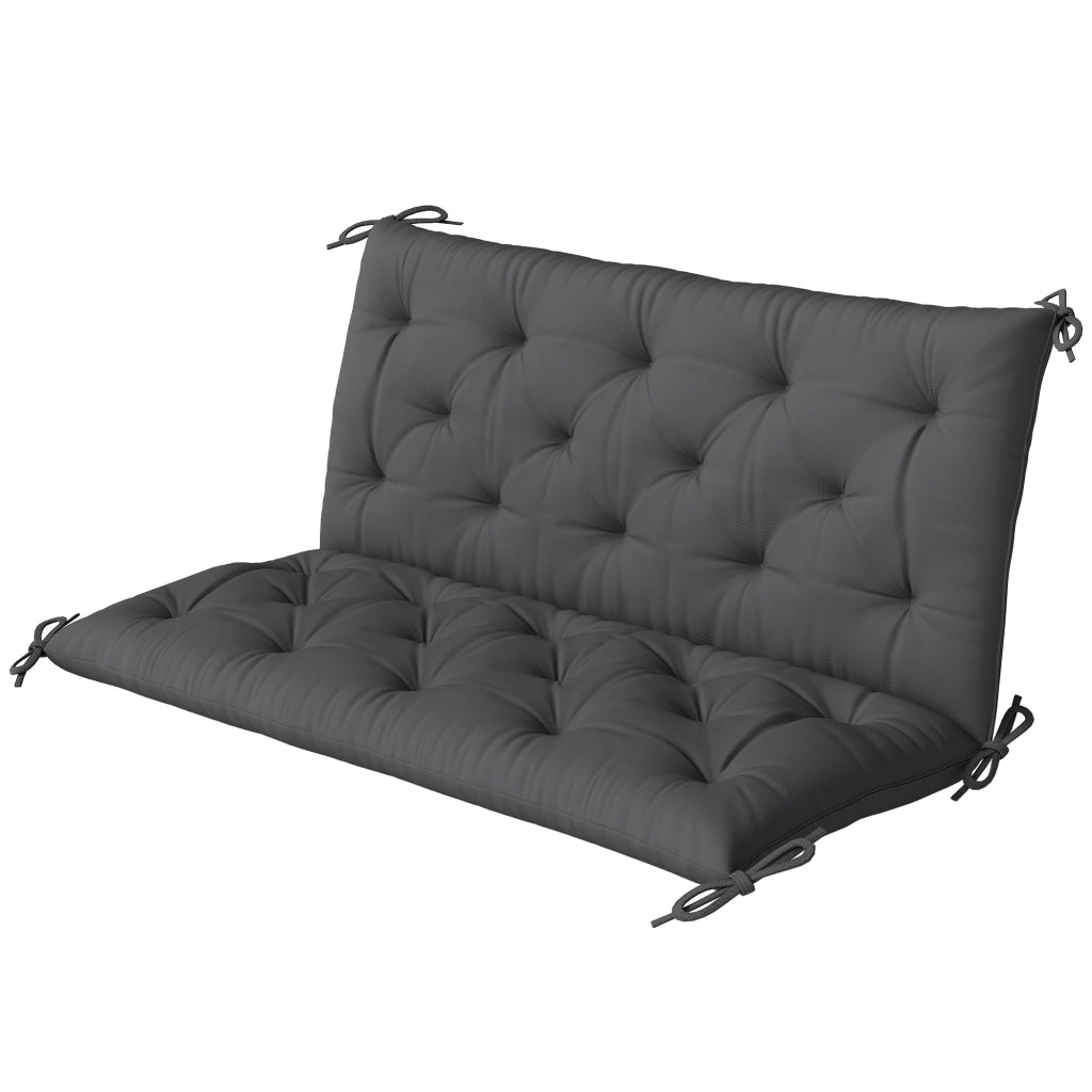 Cuscino per Panchina da Giardino ¨C Minimal ¨C 120x110x12 cm Nero