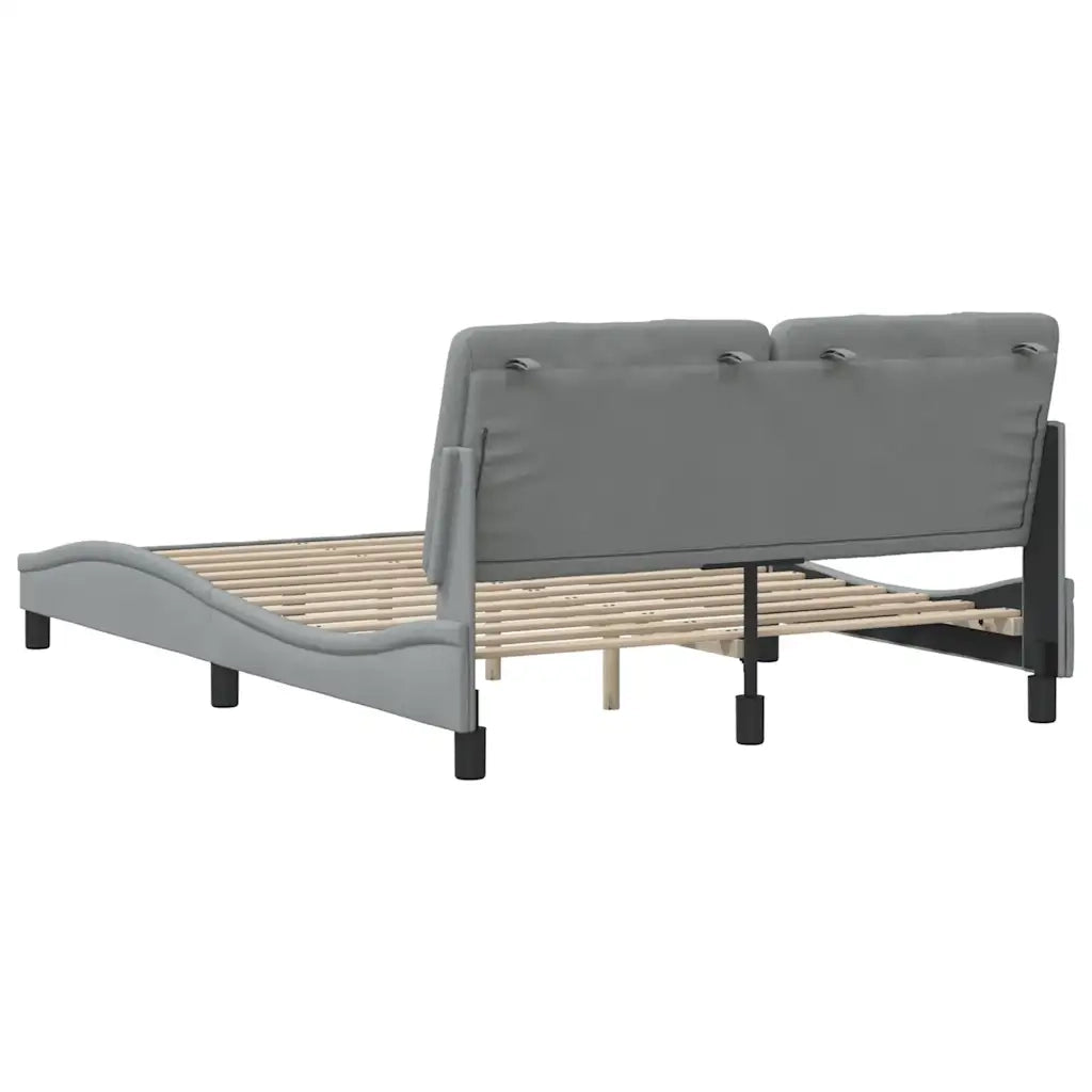 Letto matrimoniale | Letto per adulti | Giroletto senza Materasso Grigio Chiaro 120x200 cm Tessuto