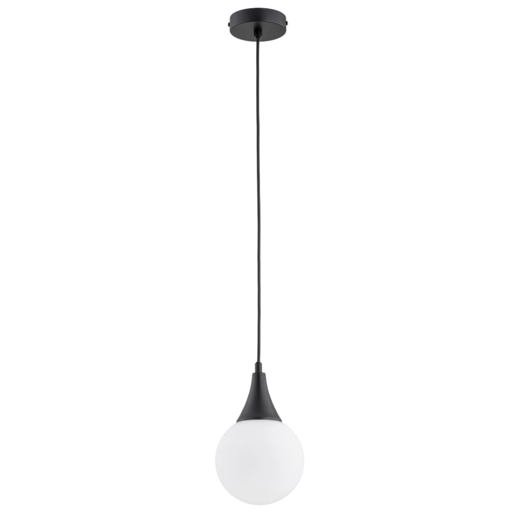 Lampada a sospensione minimalista sfera nero/bianco E14 Alfa