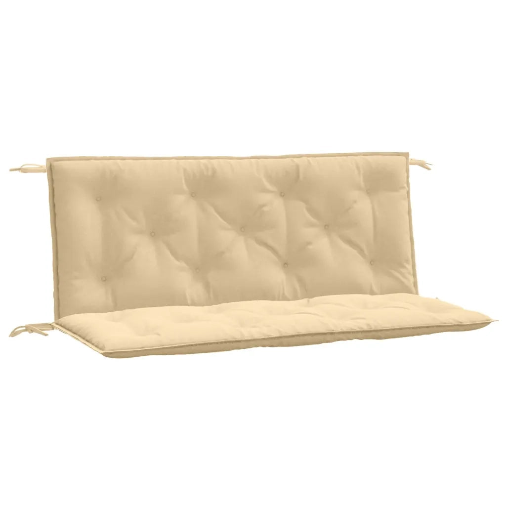 Cuscini Panca Giardino 2 pz-Set di 2 Cuscini per panchina da esterno Beige M¨¦lange 120x50x7 cm in Tessuto