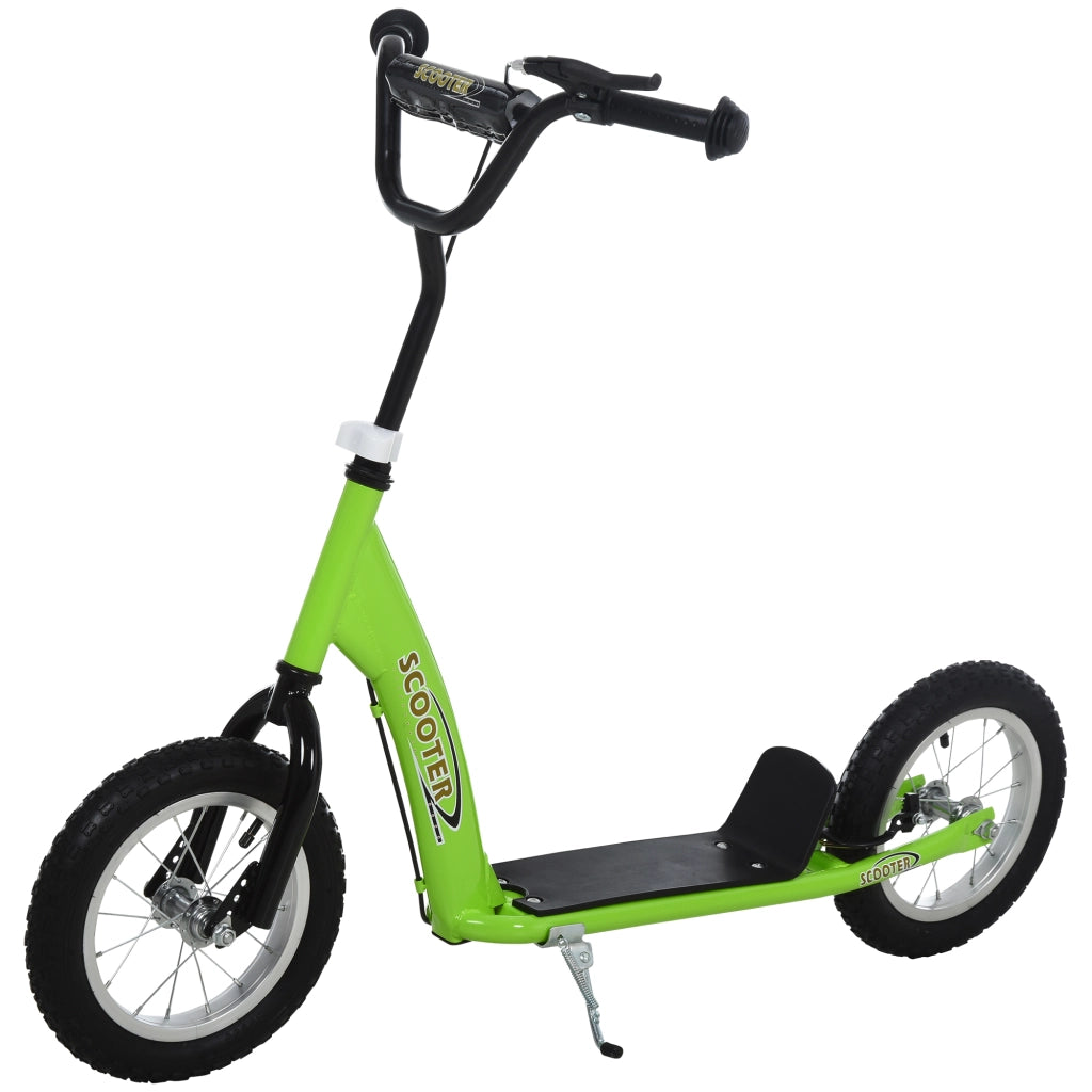 Monopattino per Bambini dai 5 Anni ¨C Xylo ¨C Ruote Grandi Manubrio Regolabile Freno Cavalletto Verde