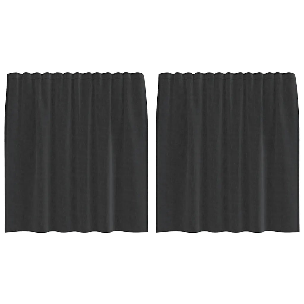 Tende in Voile con Linguetta 2 pz Nero