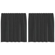 Tende in Voile con Linguetta 2 pz Nero