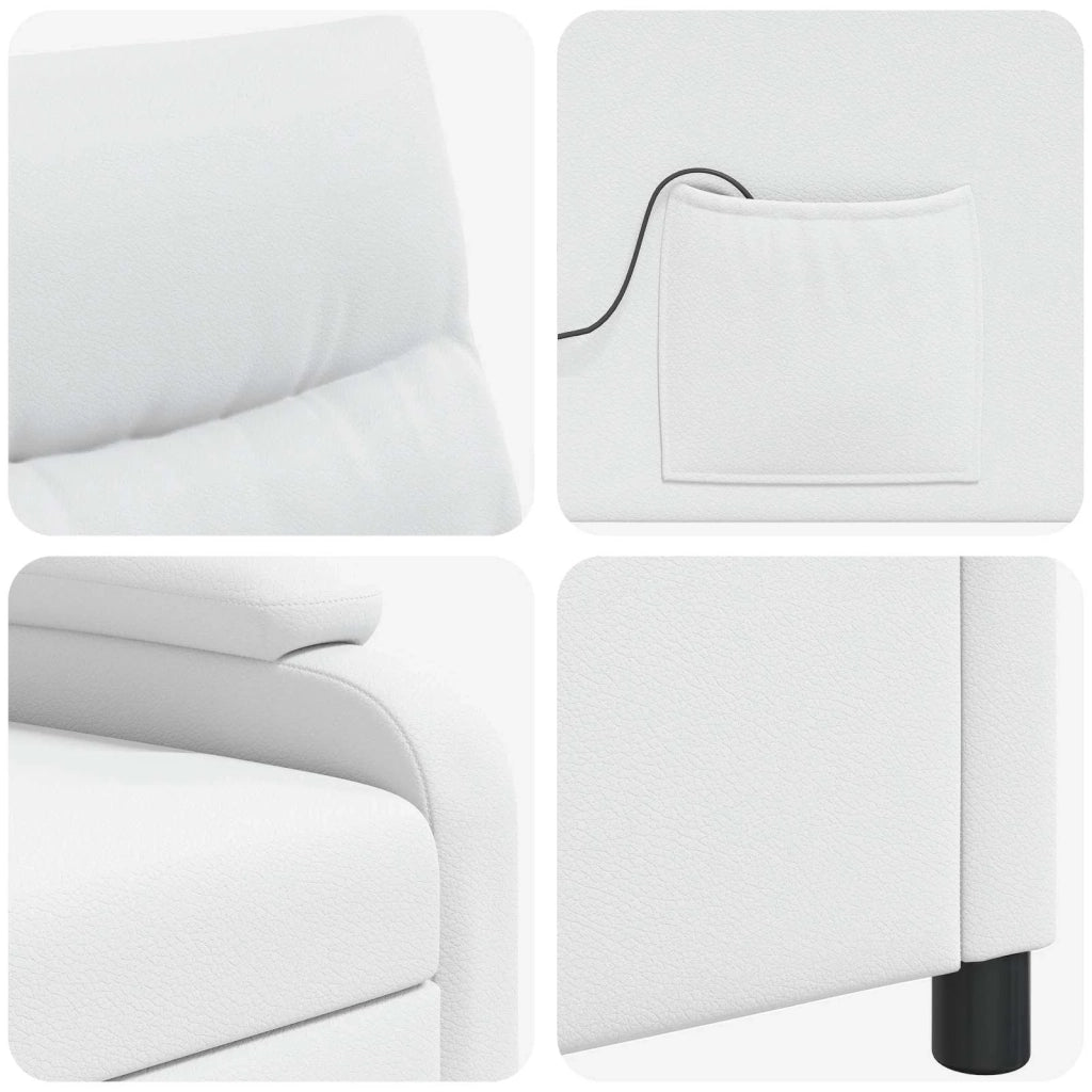 Poltrona Massaggiante Bianco Similpelle 42034908