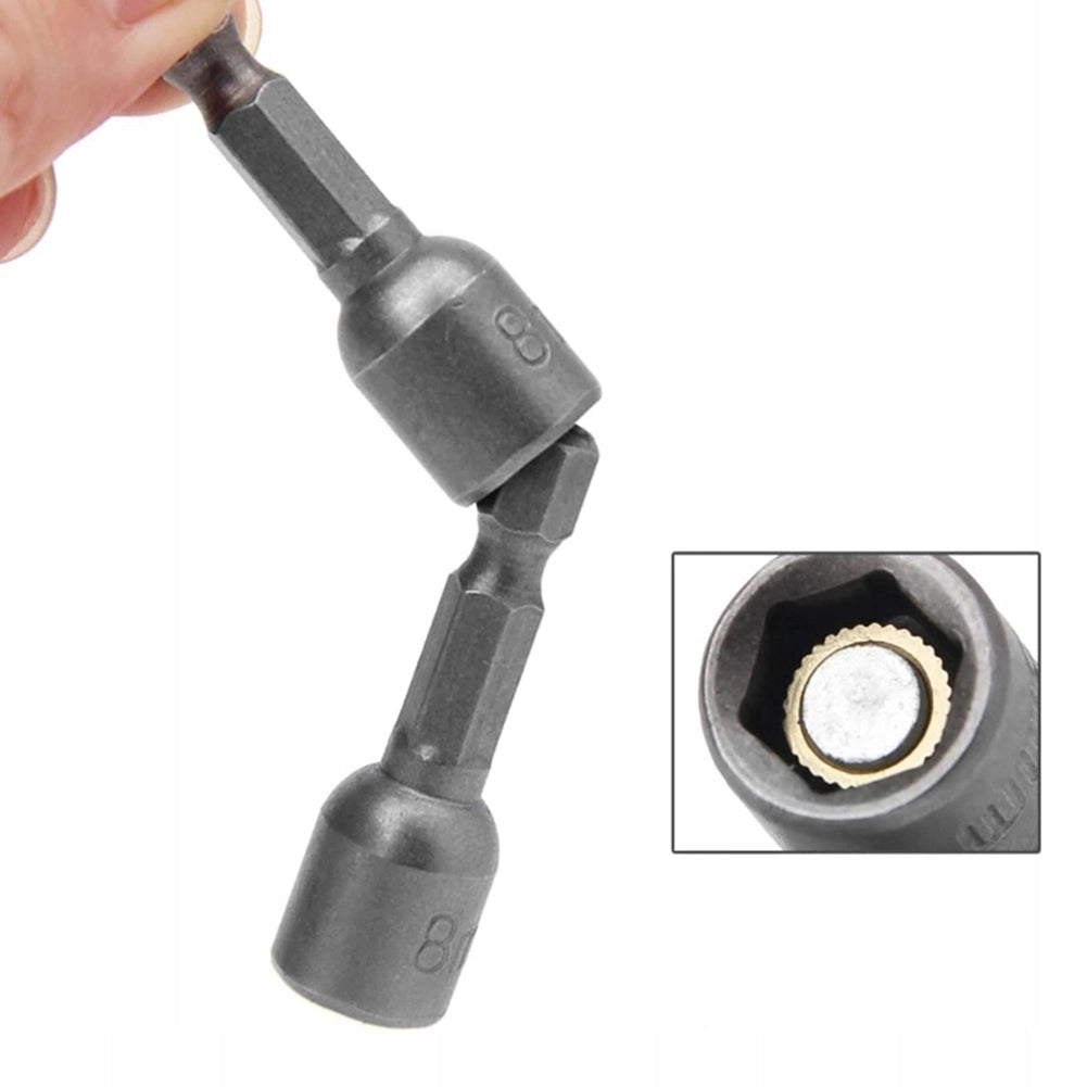 Set di Bussole Magnetiche 8mm 1/4" per Avvitatore 5 Pezzi – Rosfix | Acciaio 40Cr, Lunghezza 65mm