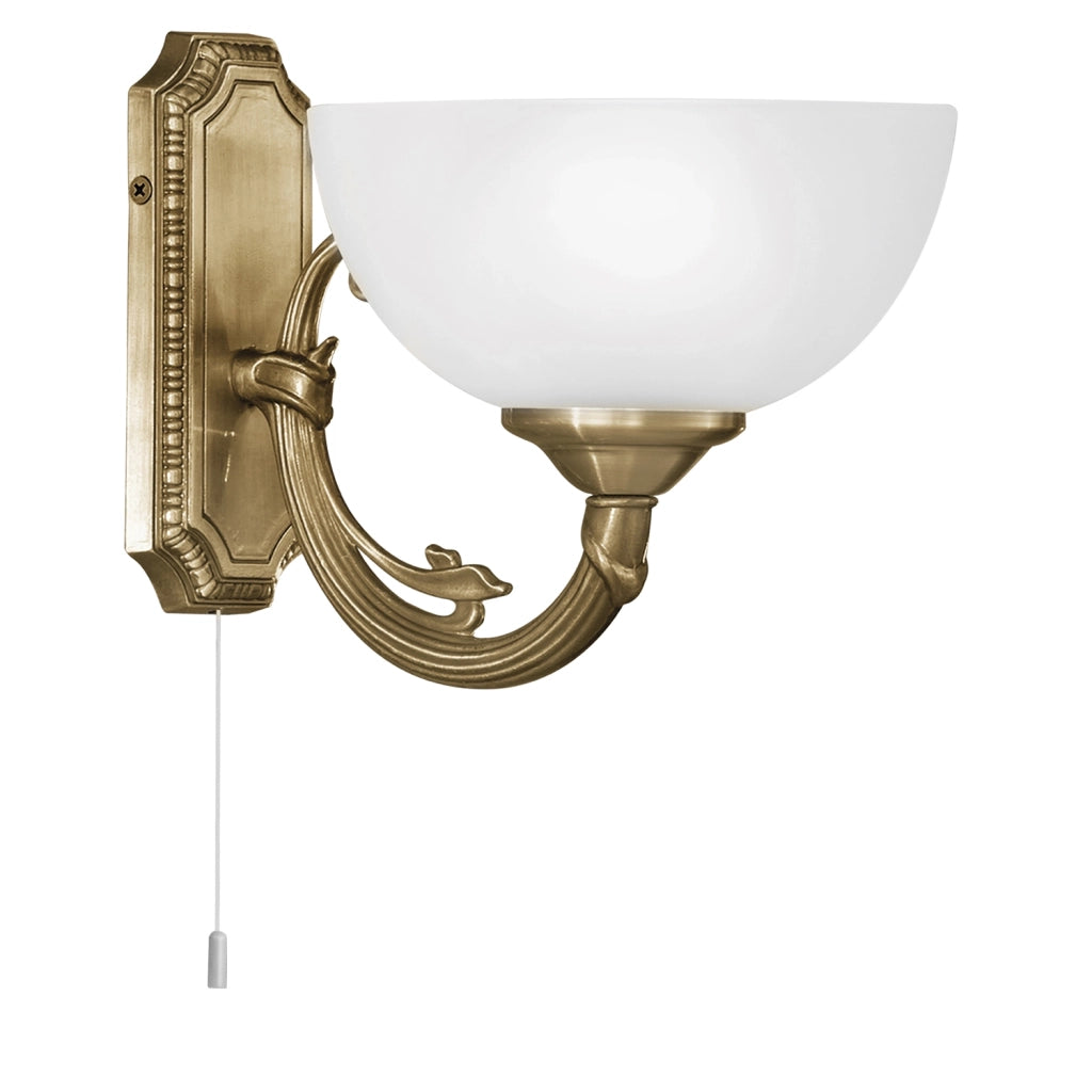 Applique Vintage Savoy Metallo Ottone Brunito 1 Luce E14
