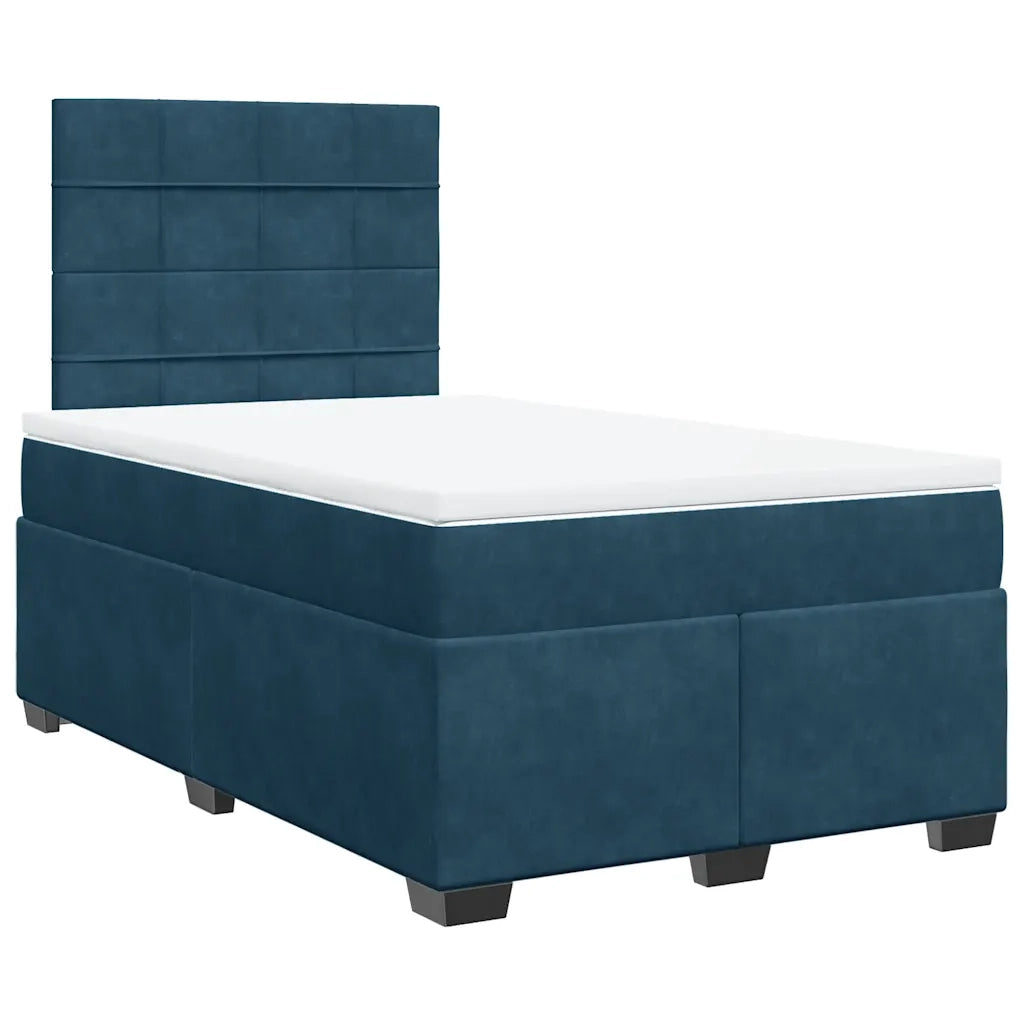 Giroletto a Molle con Materasso Blu 120x200 cm in Velluto 3293186