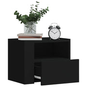 Comodini a Muro 2 pz Nero 45x30x35 cm 848314
