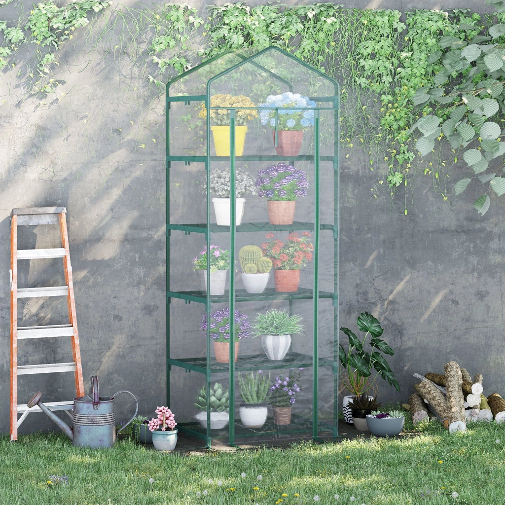 Serra da giardino con ripiani ¨C zephmum ¨C 69x49x193 cm