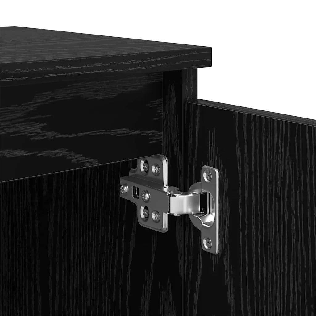 Armadio da Notte Rovere Nero 40 x 30 x 50 cm Legno multistrato 875109