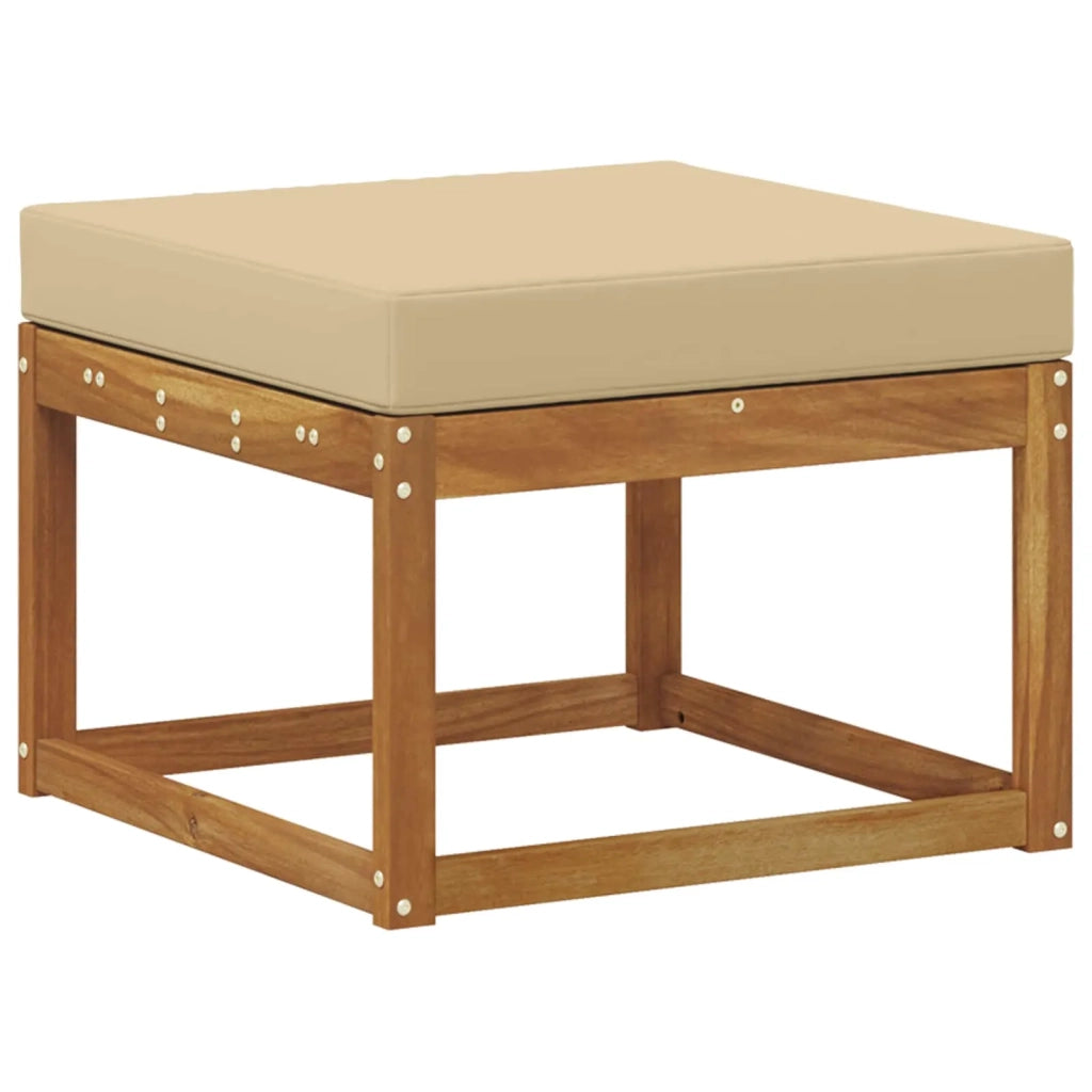 Set di divani da esterno con cuscino 8 pcs Naturale e Beige 3366751