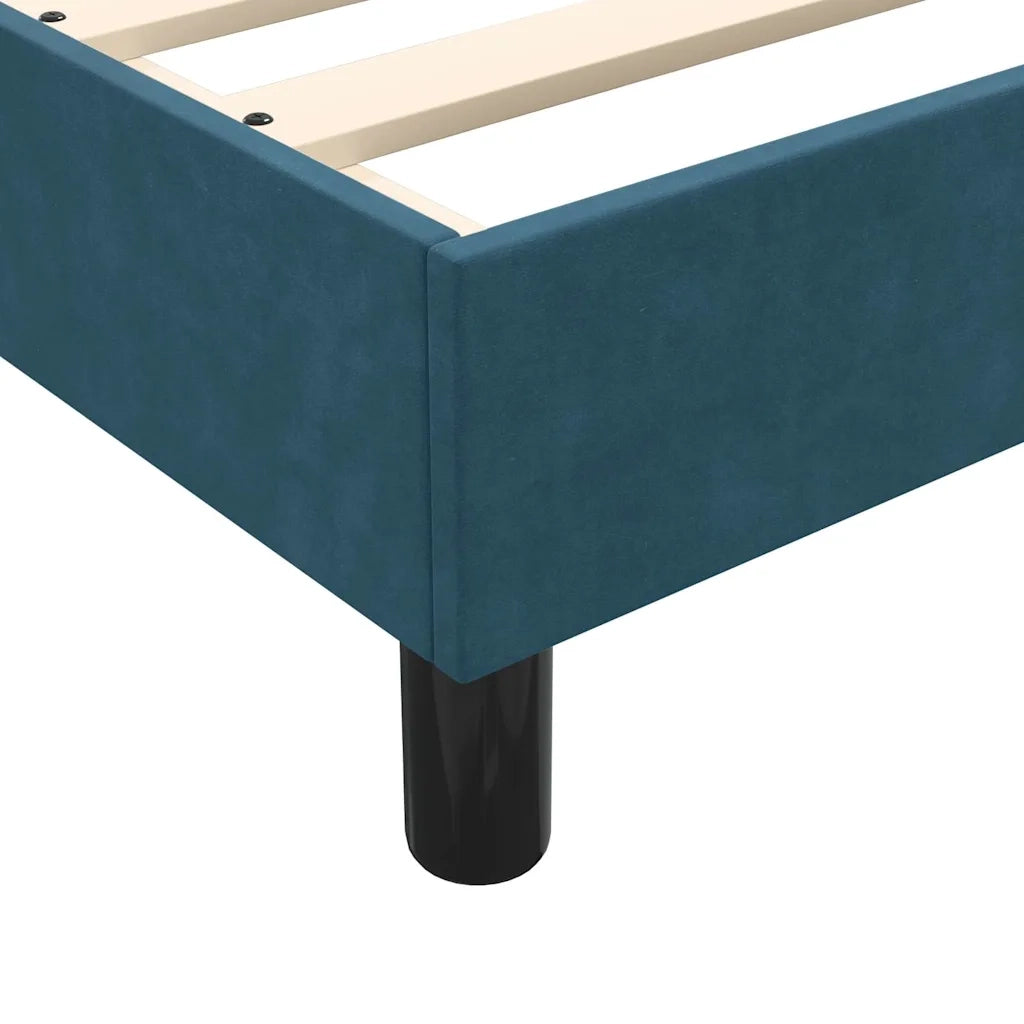 Giroletto a Molle con Materasso Blu Scuro 80x220 cm Velluto 3316621