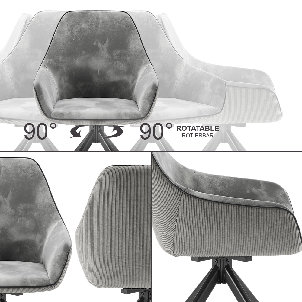 Vicco Lounge chair Grigio Set di 2