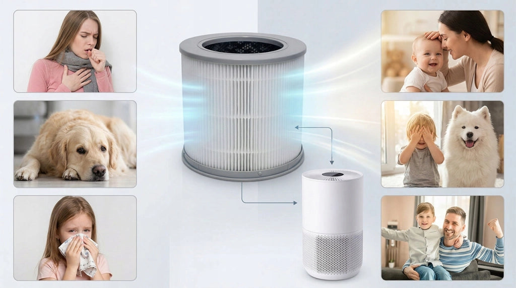 Filtro HEPA H13 con Carbone Attivo – Compatibile con Xiaomi Smart Air Purifier 4 Compact | 180x180x170 mm | Bianco
