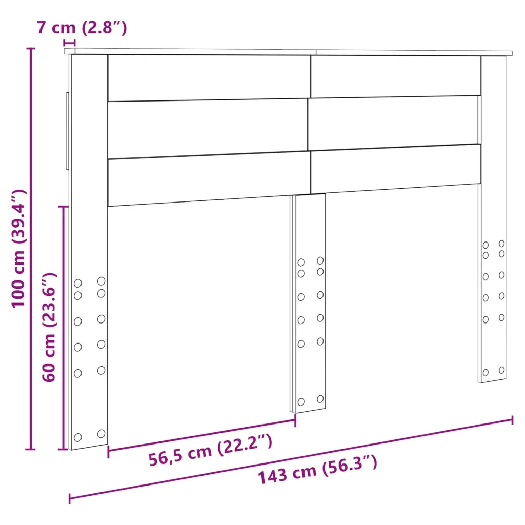 Testiera | Testata Grigio cemento Legno multistrato