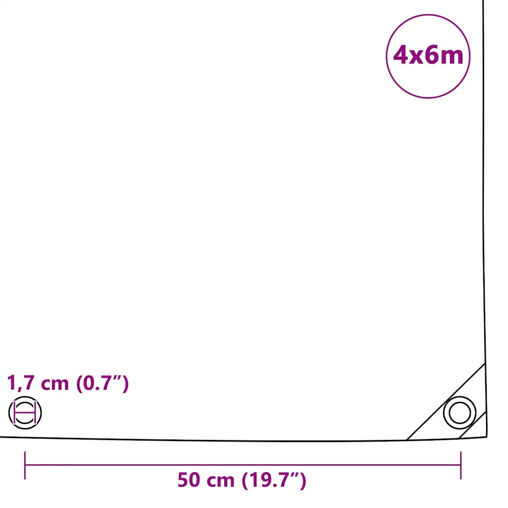 Telone 650 g/m² 4x6 m Nero