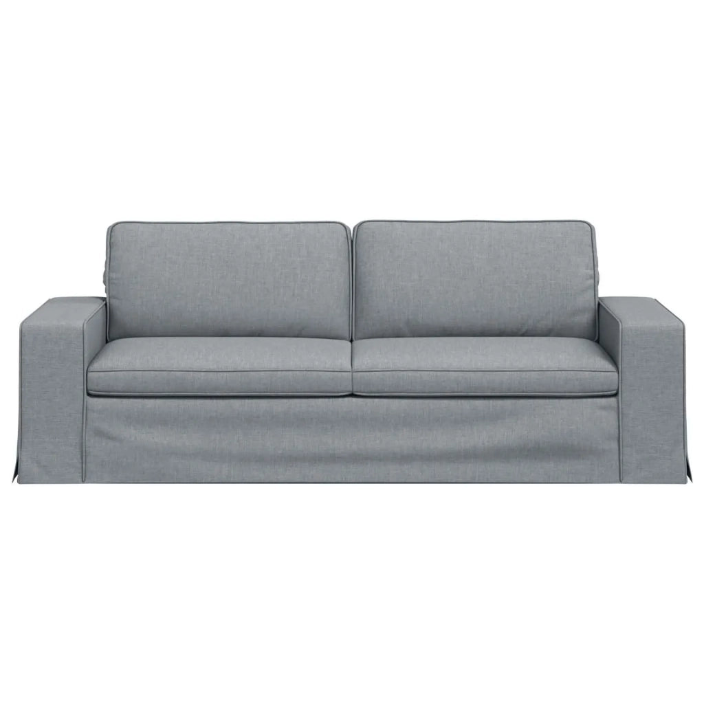 Divano Grigio chiaro 222 x 80 x 82 cm Tessuto