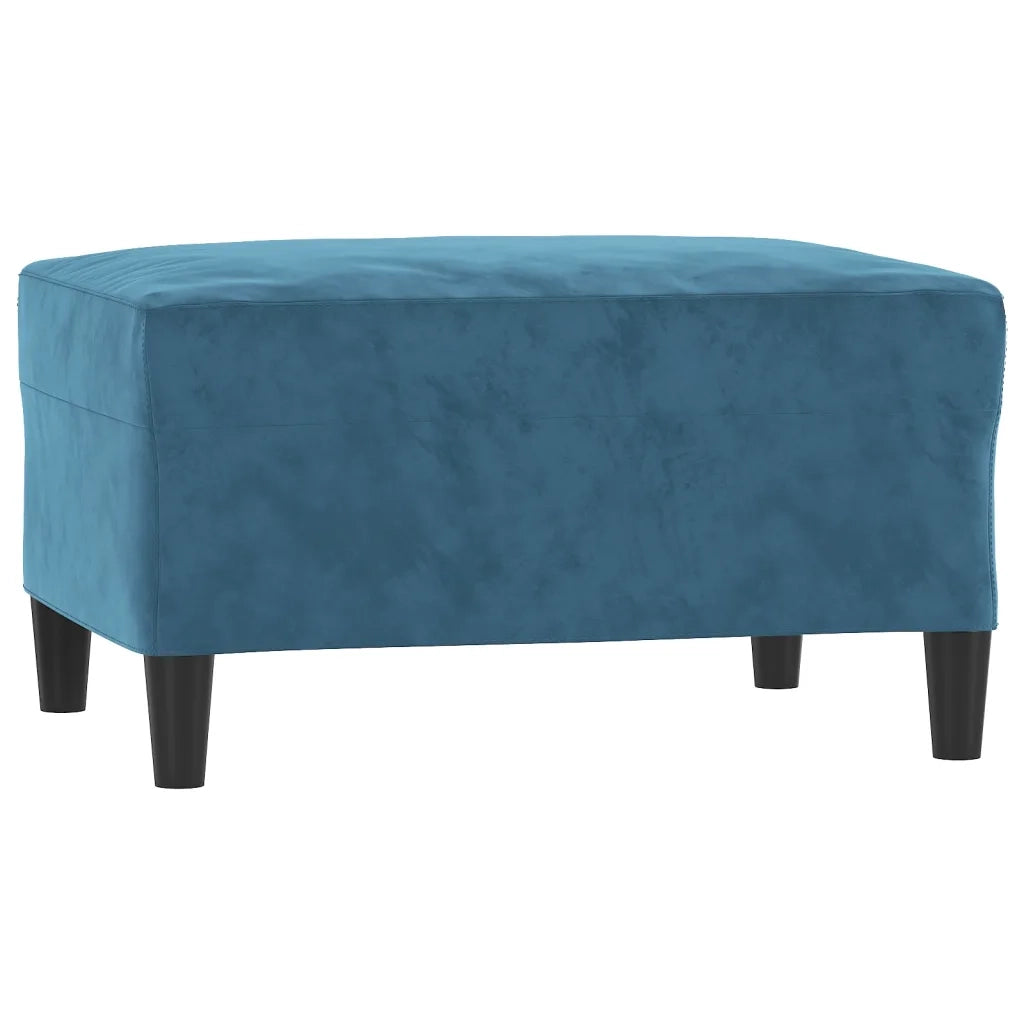 Set di Divani 3 pz con Cuscini Blu in Velluto 3202289