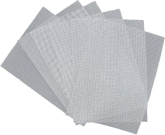Pannelli di Insecto in Acciaio Inossidabile Tessuto - 4 Pezzi Tessuto Anti-ossidativo 20 Tessuto 15 x 21 cm Pannelli Insetto Metallico Velatura per Casa Cucina Giardino