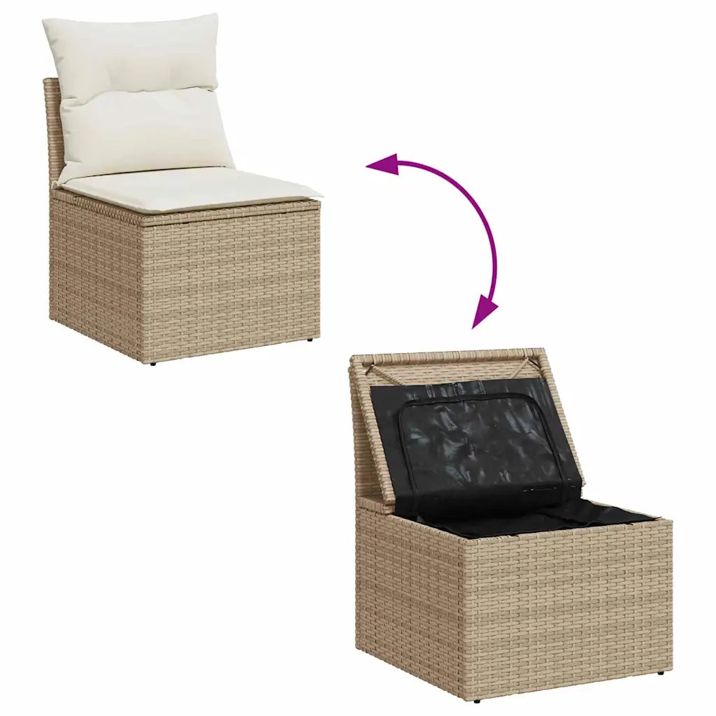 Set Divano da Giardino con cuscino 4 pcs Poly Rattan 3360282