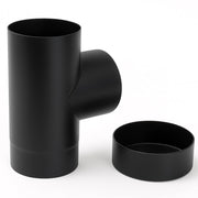 Raccordo a t arredo tappo ispezione raccolta 90° canale fumo stufa a pellet *** misura Ø 150 mm, confezione 1