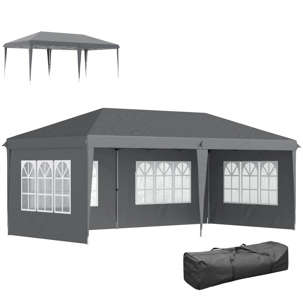Gazebo pieghevole ¨C Minimal ¨C 3x6 m grigio