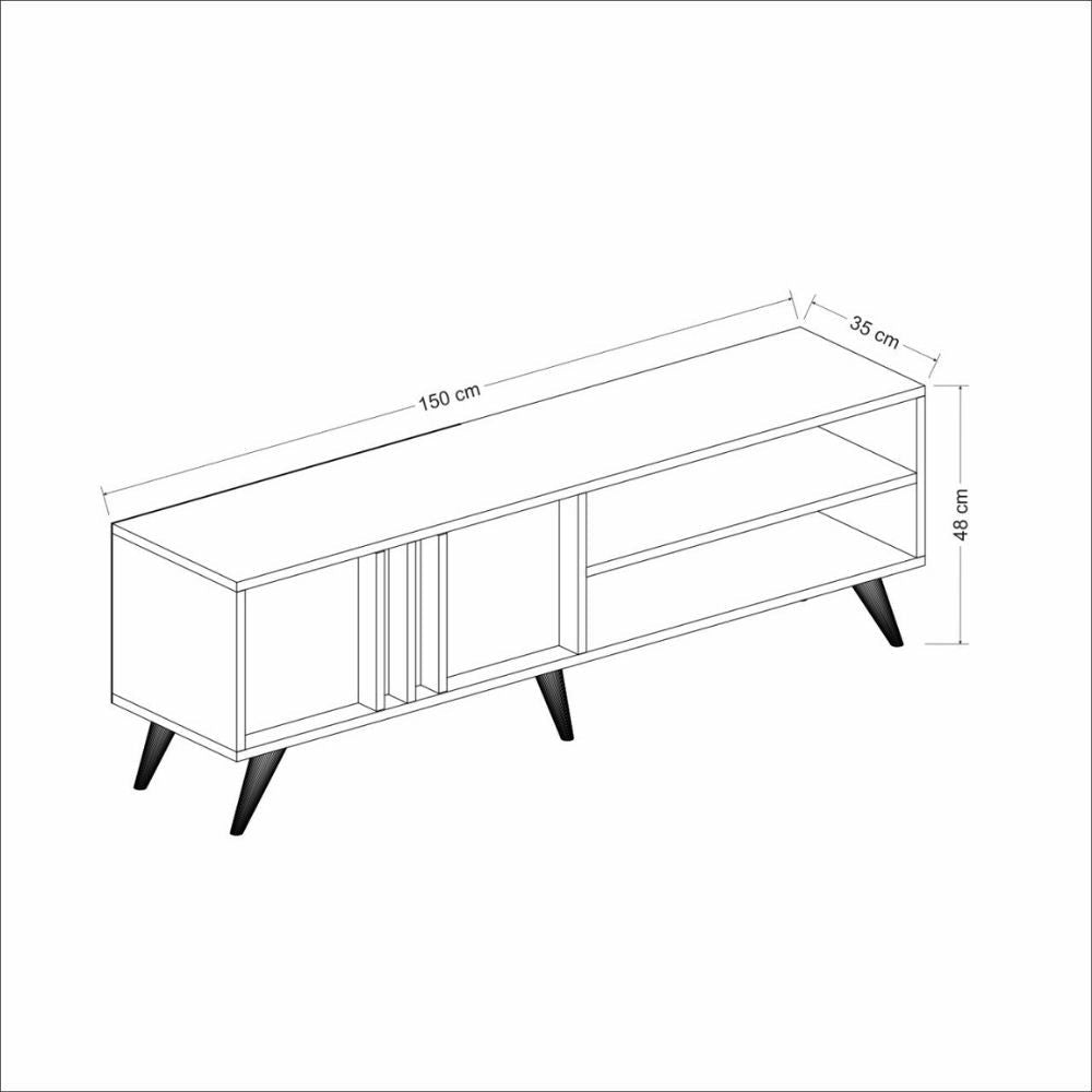 Porta Tv Rilla 150 noce antracite