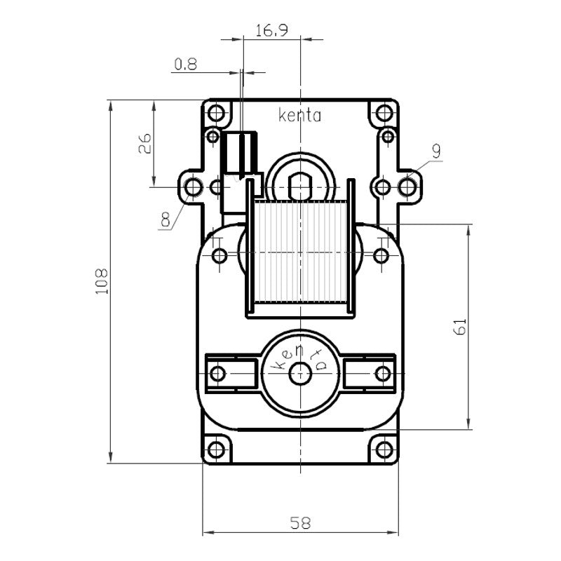 KENTA K9115106 - Motore di trasmissione per barbecue a gas RBE12, RBE4, RBE8, RBG12, RBG4, RBG8, 230V, 28W, 2,5 giri/min, 50Hz