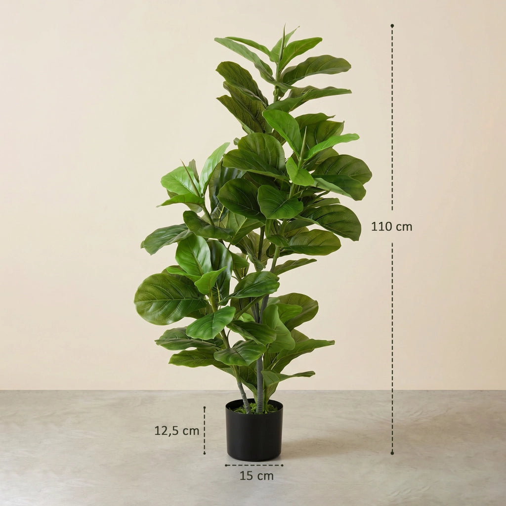 Pianta Artificiale Ficus ¨C Minimal ¨C Verde 110 cm