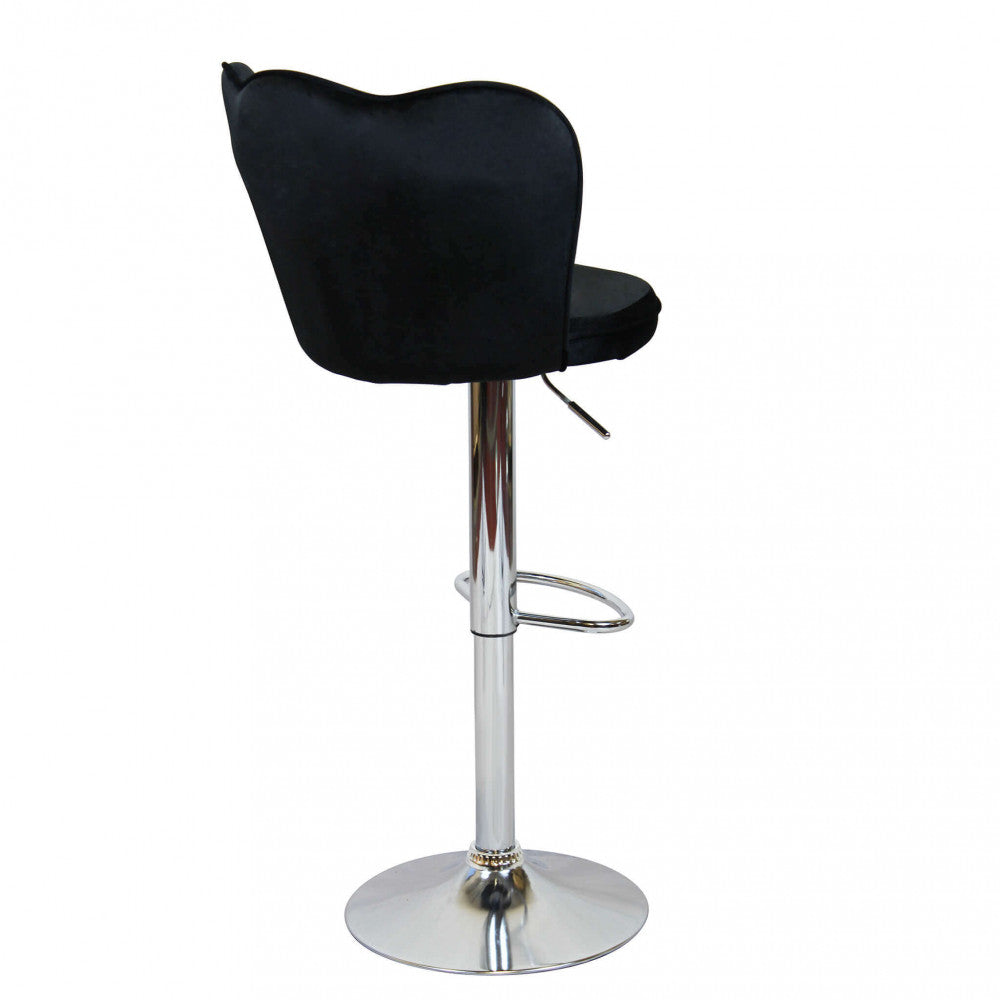 SGABELLO IN VELLUTO NERO ERIC