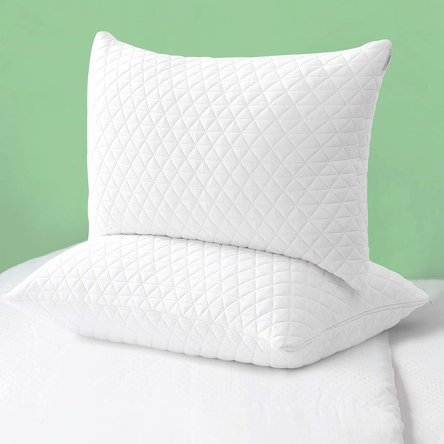 OLYMPIA Guanciale Fiocco Memory Foam, Cuscino da Letto Premium per Dormire,  Ergonomico e Traspirante Supporto Ottimale Collo e Cervicale