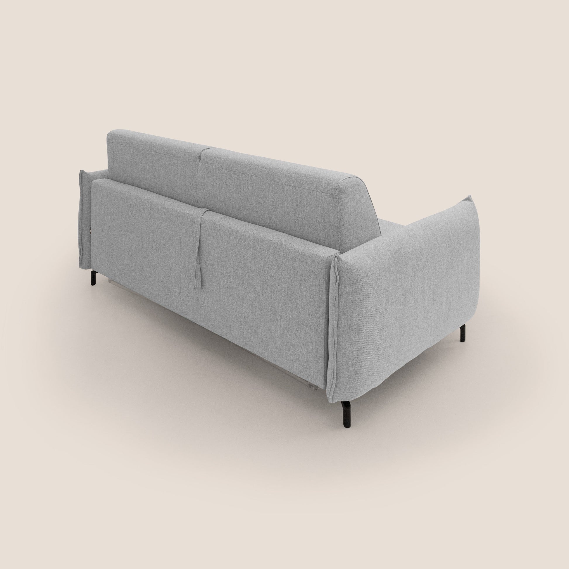 Divano Letto 2 Posti 175x95x96 cm in Tessuto Grigio