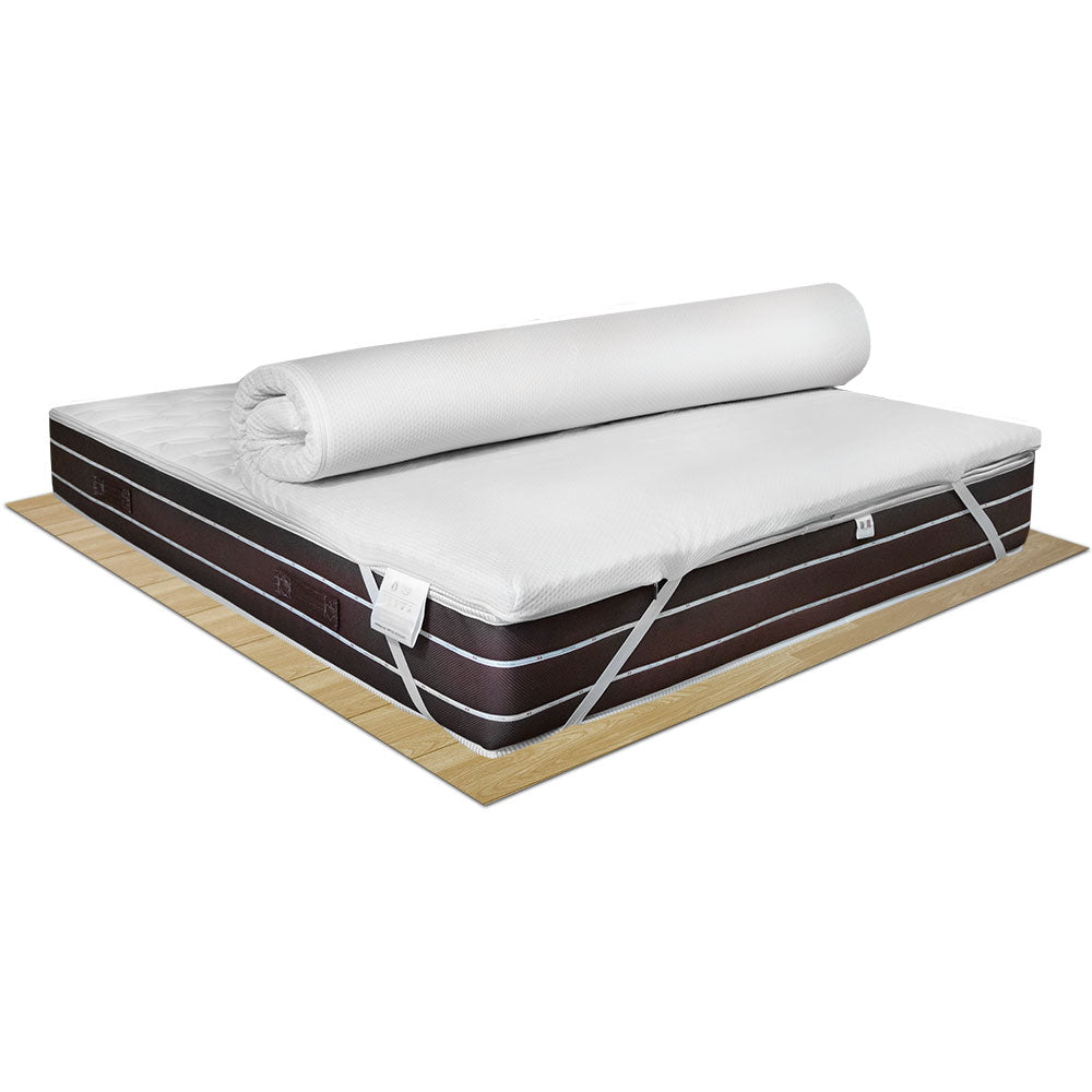 Topper memory fresh rinfrescante multionda per materasso matrimoniale 160x190, sfoderabile - Comprarredo
