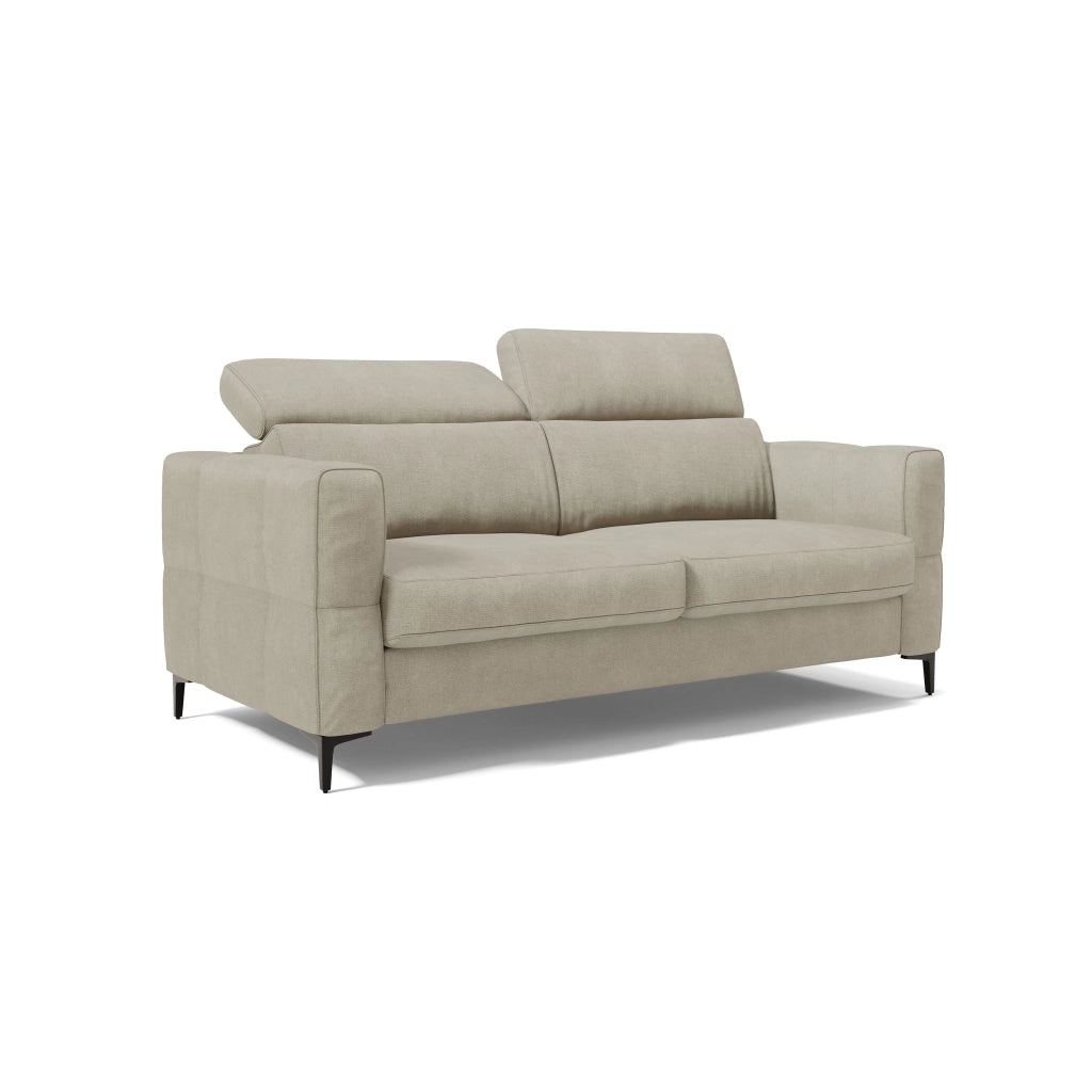 Gardenia Divano letto materasso alto 18 cm con poggiatesta reclinabili e rivestimento impermeabile T02 178 cm (mat. 120x197) panna