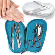 Trade Shop - Set Per Manicure E Pedicure 5 Pezzi Flip Flop In Astuccio Pvc Beach Slipper -