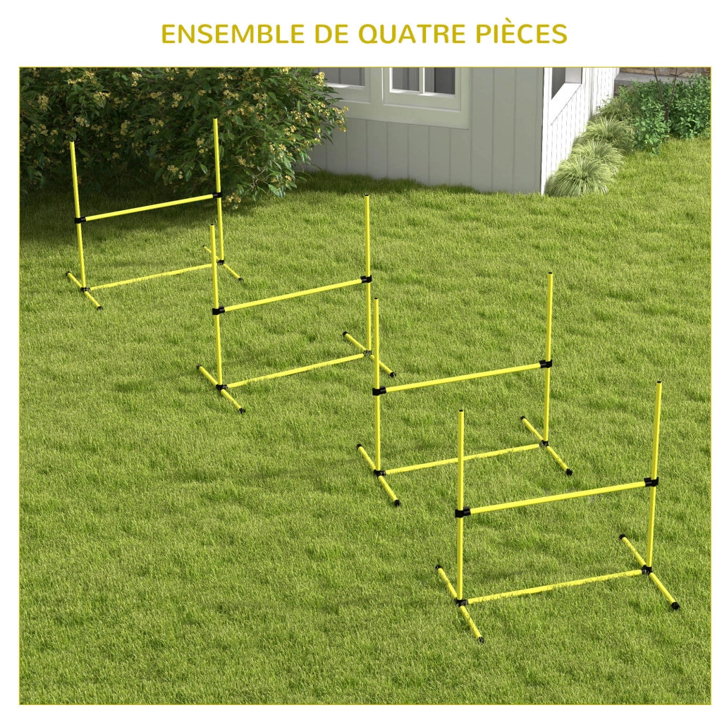 Set Ostacoli Agility per Cani ¨C Xylo ¨C 4 Pezzi Professionale con Borsa