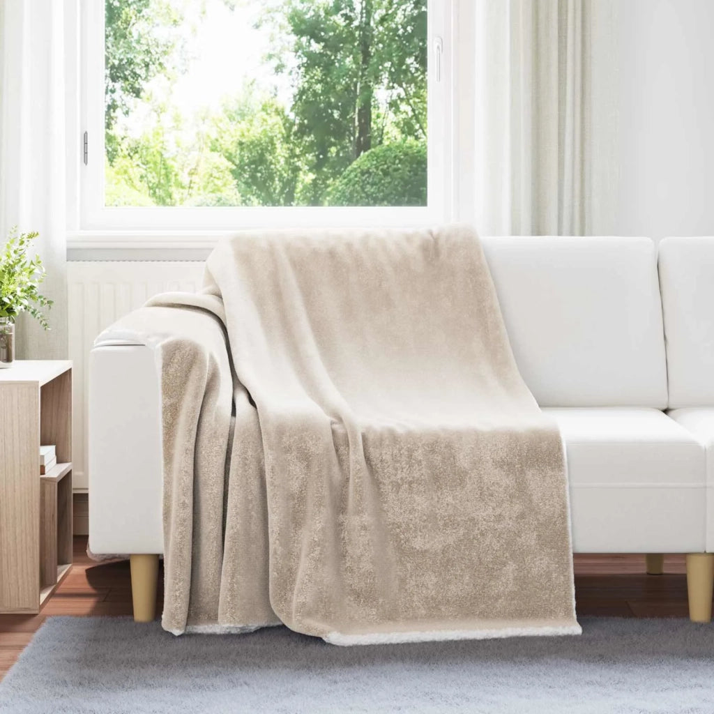 Coperta Beige 150 x 200 cm Panno 42016974