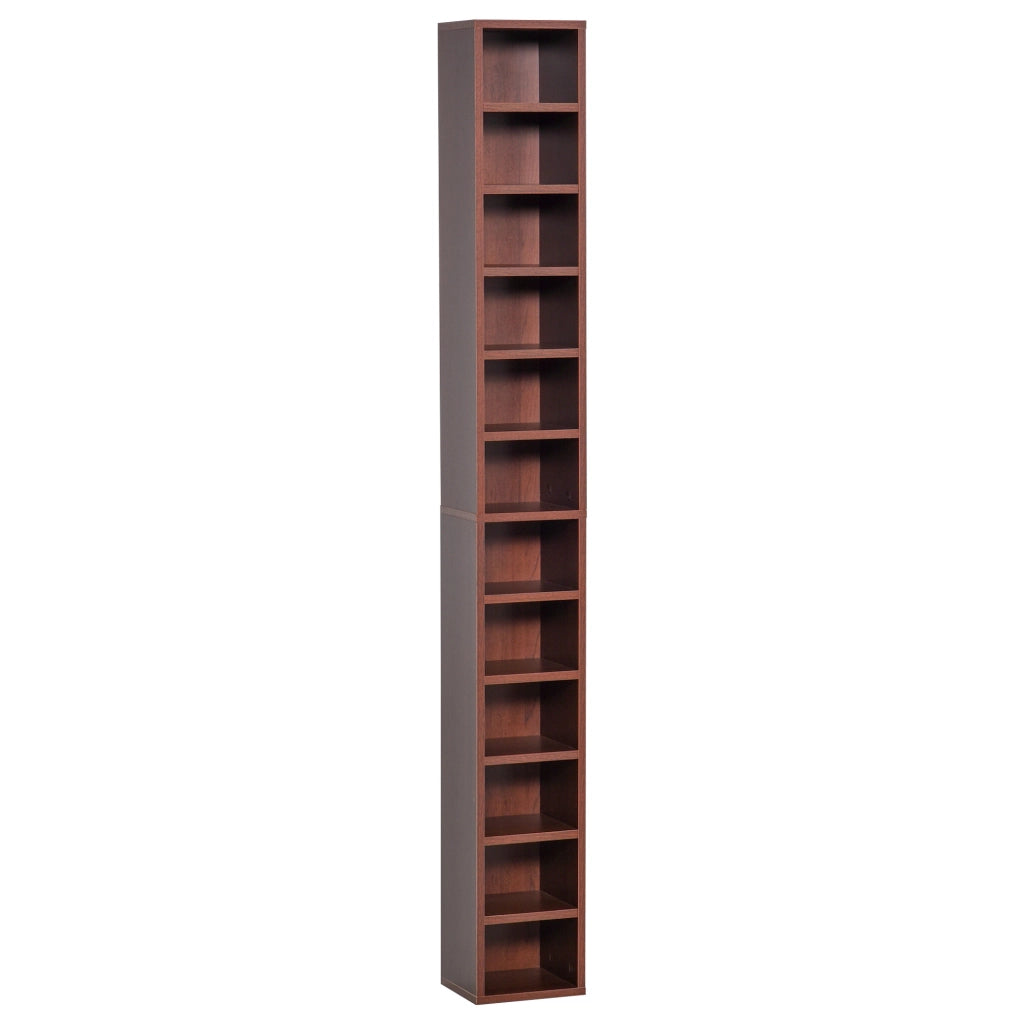Libreria per CD e DVD ¨C zephmum ¨C marrone 21x20x175 cm