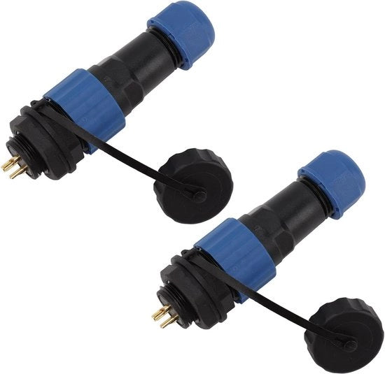 Connettore Femmina Maschio SD16 IP68 Acqua Resistente Alta Resistenza Resistente a Temperature Elevate per Elettronica di Comunicazione - 3-pins vite posteriore.