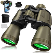 Binocolo 20x50 con Orecchini per Telefono - Prisma BAK4 e Rivestimento FMC - Visibilità Notturna in Condizioni di Luce Debole - Adatto per l'Osservazione degli Uccelli, il Campeggio e i Concerti