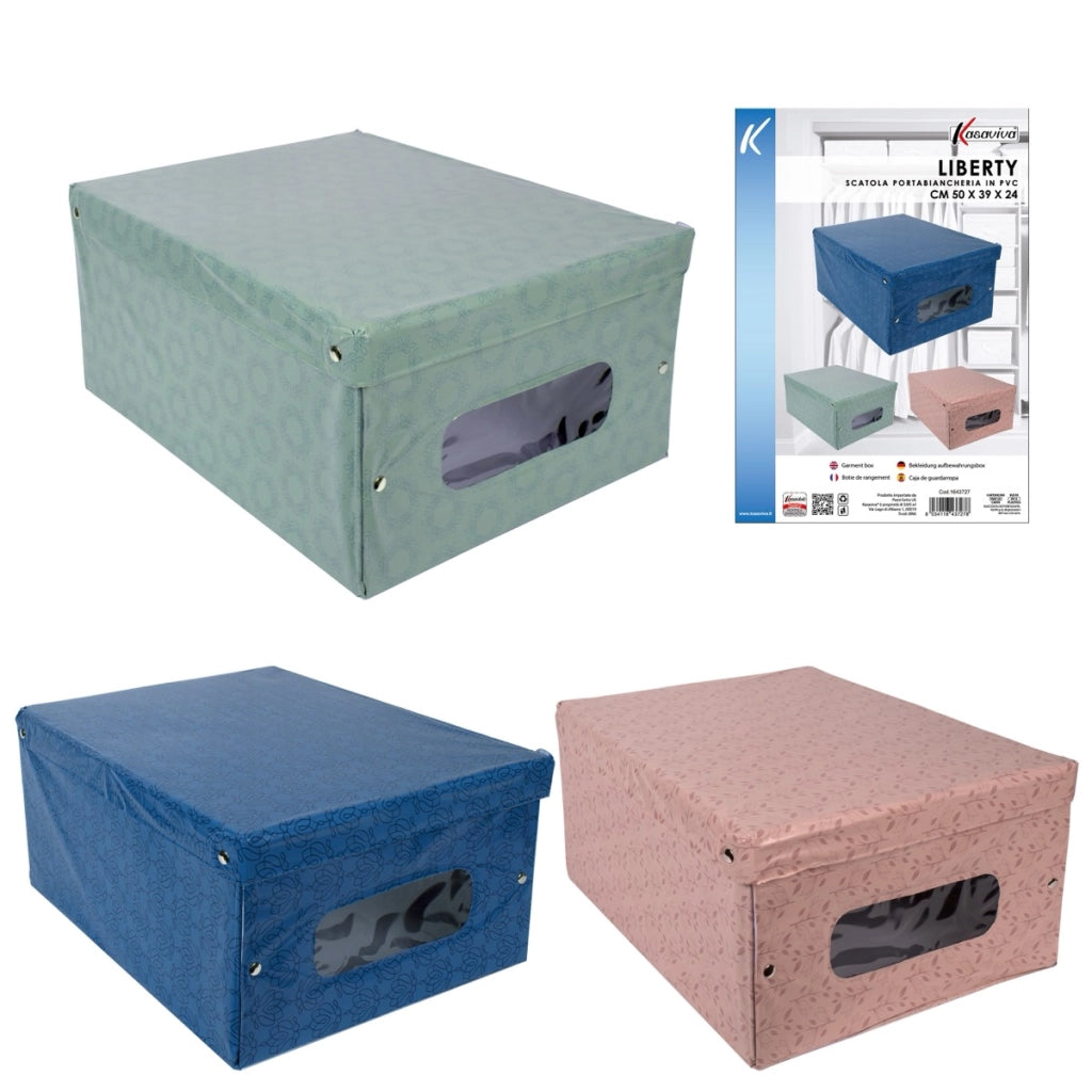 MAURY'S SET 6 SCATOLE PER GUARDAROBA LIBERTY 50X39XH24 CM  COLORAZIONE ASSORTITA