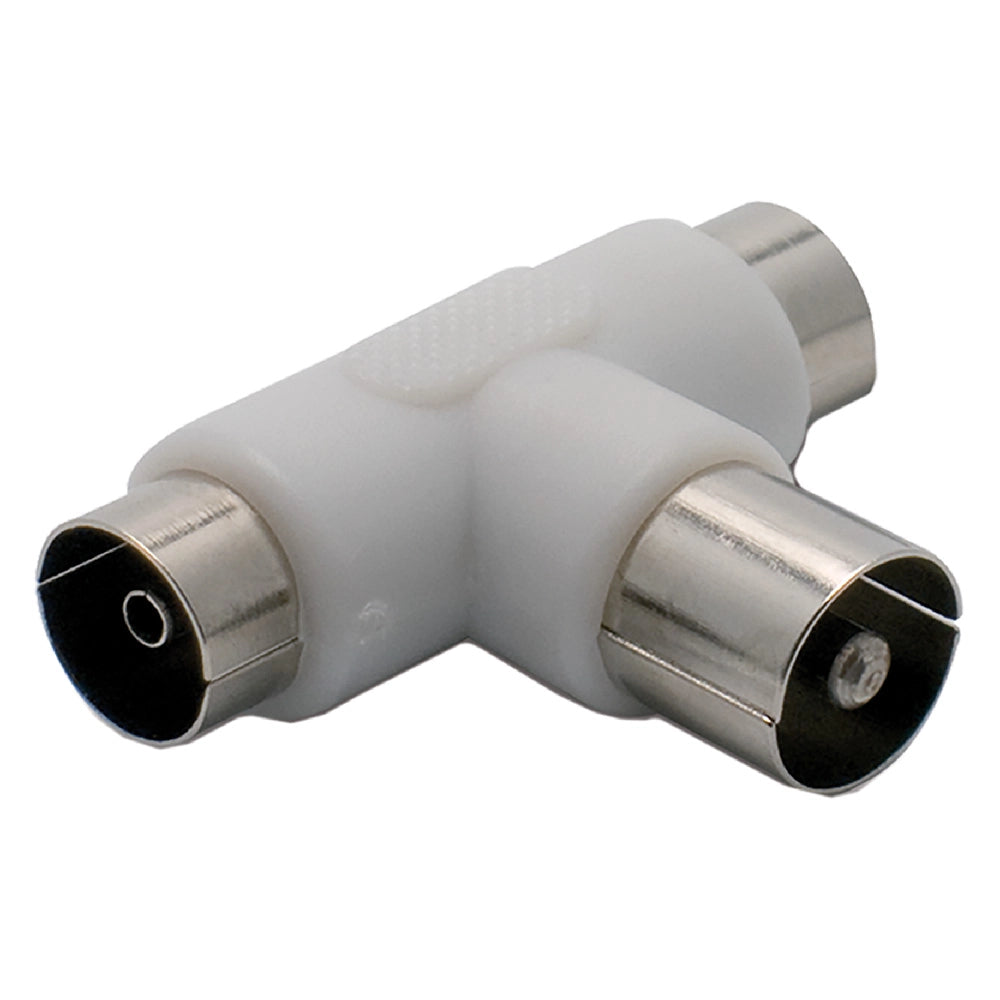ADATTATORE PARTITORE TV A 'T' 2 spine / 1 presa - busta append.- 10 pezzi  - METRONIC