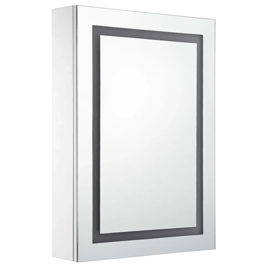 Armadietto Bagno | Armadio da bagno con Specchio e LED 50x13x70 cm