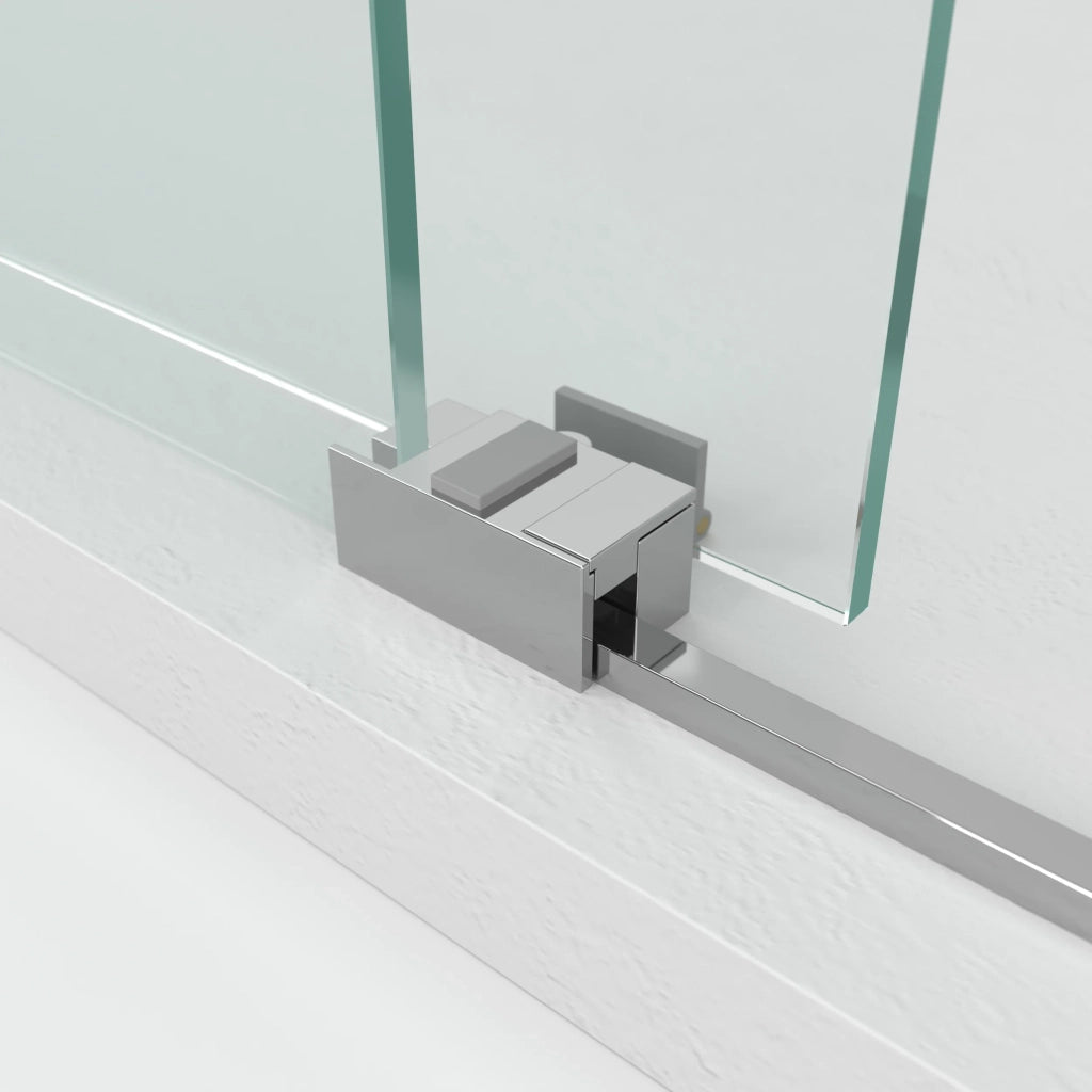 Box doccia angolare BASIC apertura al vertice 100x75 cm (95-100/70-75) nichel vetro trasparente