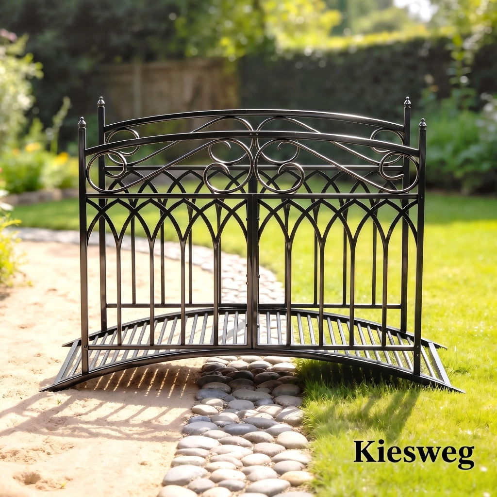 Ponticello da Giardino in Metallo Stile Barocco ¨C Zephmum ¨C Nero 91cm