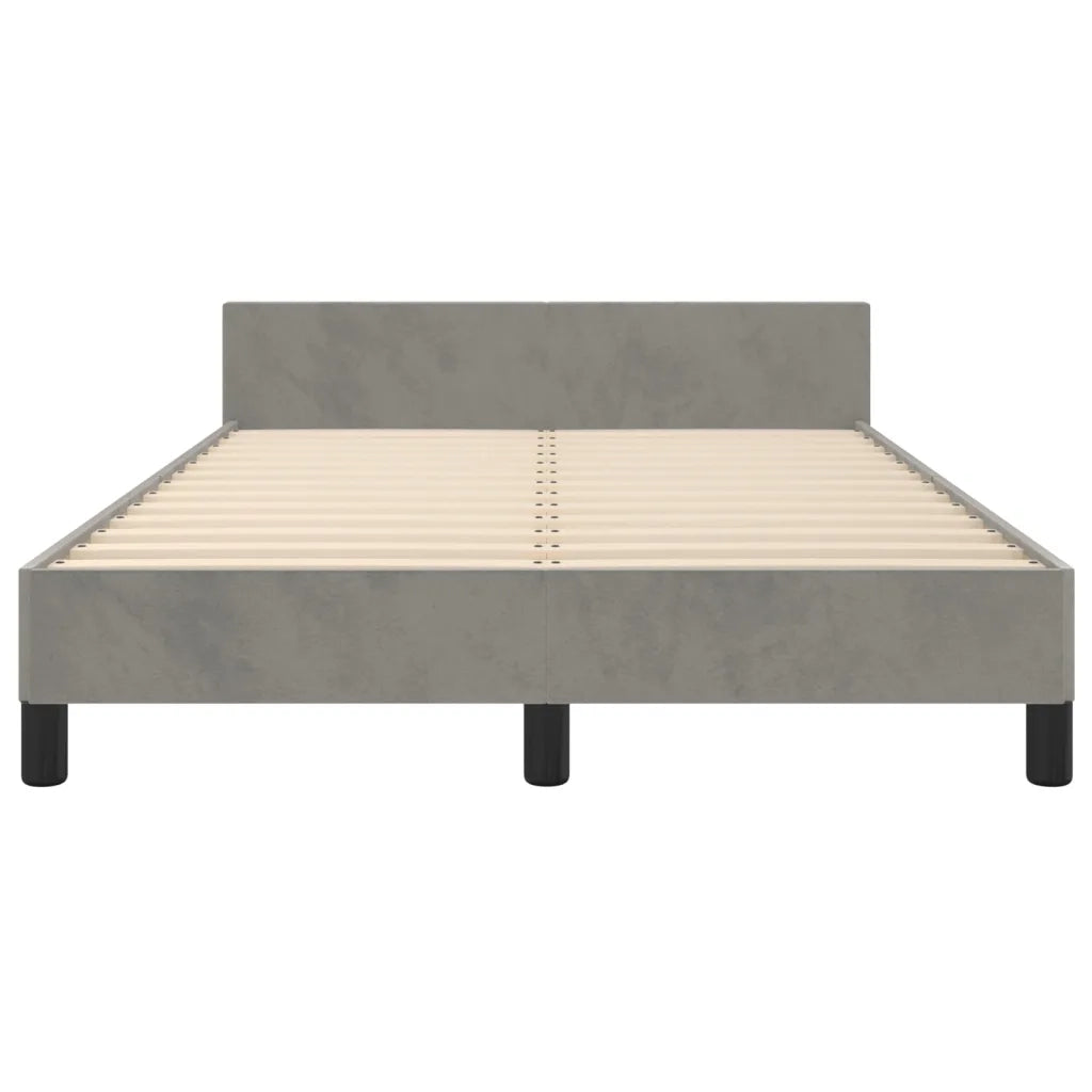 Giroletto senza Materasso Grigio Chiaro 120x200 cm Velluto 3125684
