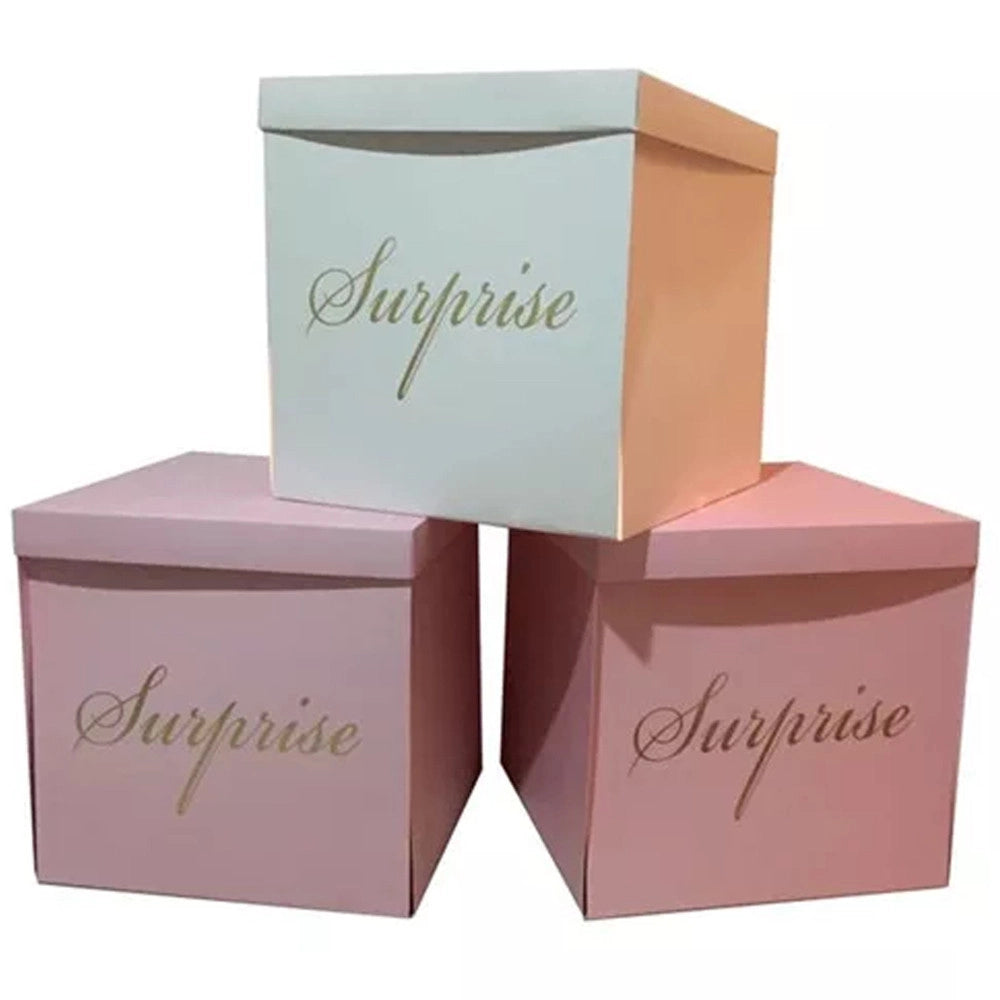 Trade Shop - Scatola Delle Sorprese 50x50x50cm Colore Casuale Mistery Box Stampa Oro Surprise -