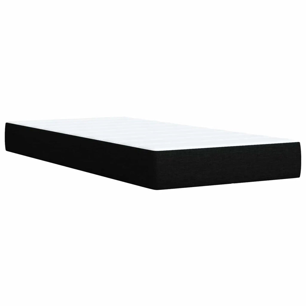 Letto box spring con materasso Nero 80 x 200 cm Tessuto 3451344