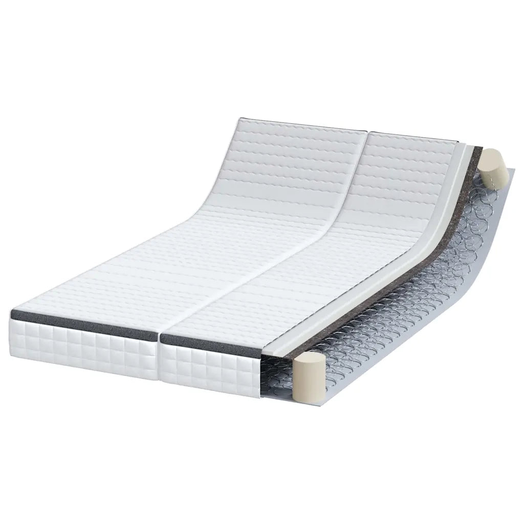 Materasso 2 pcs Bianco e Grigio 60 x 200 cm Molla Bonell 4106441